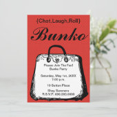 Bunko Night Purse Uitnodiging (Staand voorkant)