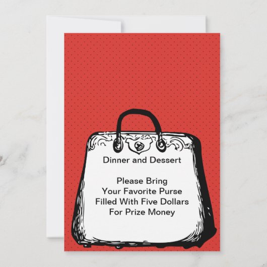 Bunko Night Purse Uitnodiging (Achterkant)