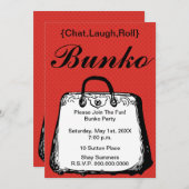 Bunko Night Purse Uitnodiging (Voorkant / Achterkant)