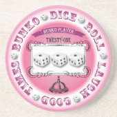 Bunko  Round Design Zandsteen Onderzetter (Voorkant)