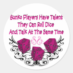 Bunko-spelers hebben talent ronde sticker