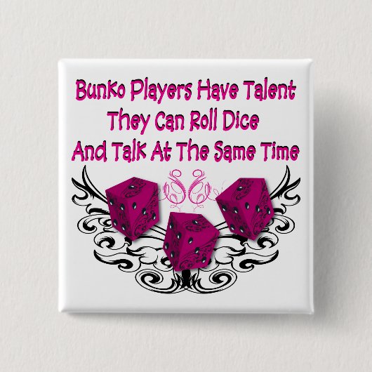 Bunko-spelers hebben talent vierkante button 5,1 cm (Voorkant)
