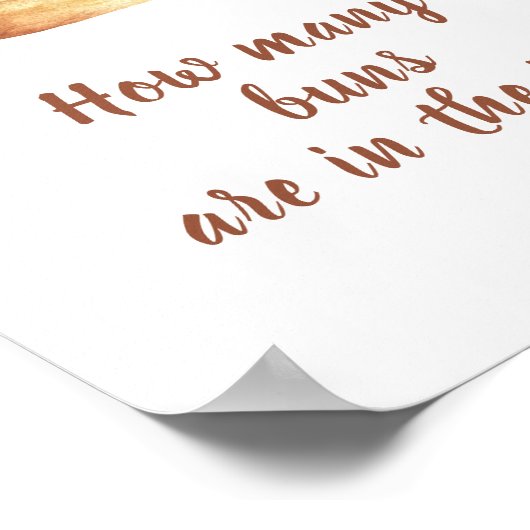 Bunn kaneel - Raad eens hoeveel broodjes Poster (Hoek)