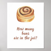 Bunn kaneel - Raad eens hoeveel broodjes Poster (Voorkant)