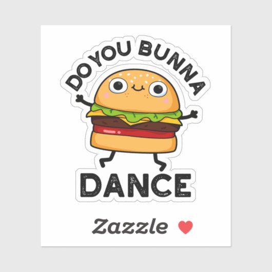 Bunna Dance Funny Bun Pun Sticker (Vel)