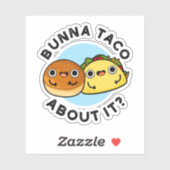 Bunna Taco over het grappige voedselpakket Sticker (Vel)