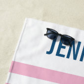 Bunnie Bloemen & Vlinders Gepersonaliseerd Strandlaken (In situ)