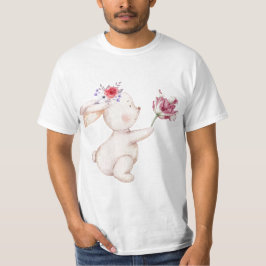 Bunnie geven bloemen T-shirt