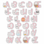 BUNNIES-ALFABET STICKER (Voorkant)