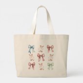 Bunnies and Bows Drawstring Backpack Grote Tote Bag (Achterkant)