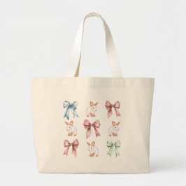 Bunnies and Bows Drawstring Backpack Grote Tote Bag