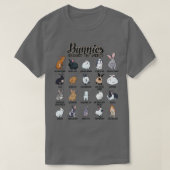 Bunnies around the world Rabbit breeds T-shirt (Design voorkant)