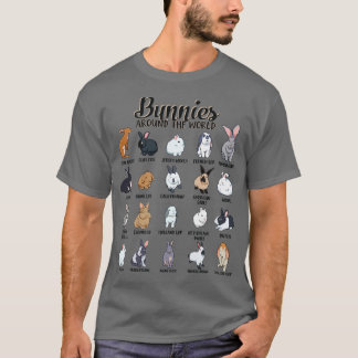 Bunnies around the world Rabbit breeds T-shirt