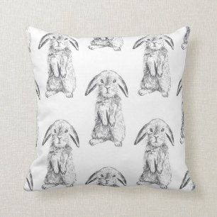 Bunnies, B/W Kussen