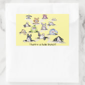 Bunnies: Bedankt a Hole Bunch-Sticker Rechthoekige Sticker (Tas)
