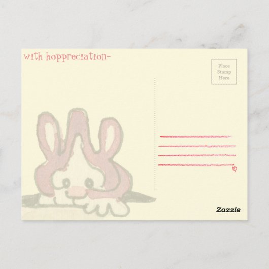 Bunnies: Bedankt een Hole Bunch Briefkaart (Achterkant)