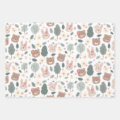 Bunnies & beren Verpakkingsdocument Vlakke Bladree Inpakpapier Vel (Voorkant)