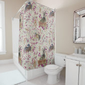 Bunnies Bessen Baskets Summer Meadows Douchegordijn (In situ)