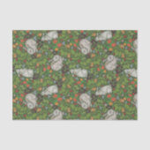 Bunnies, bessen en blauwriemen afdrukken, plakpapi tissuepapier (Voorkant)