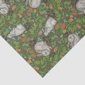 Bunnies, bessen en blauwriemen afdrukken, plakpapi tissuepapier (Detail)