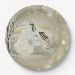 Bunnies/Borden van konijnenpapier Papieren Bordje