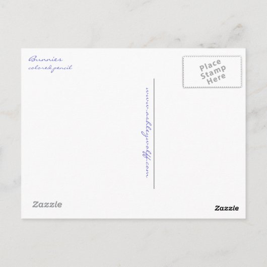 Bunnies Briefkaart (Achterkant)