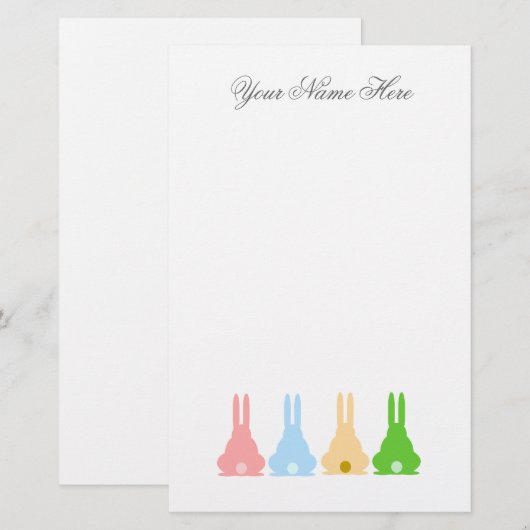 Bunnies Briefpapier (Voorkant / Achterkant)