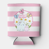Bunnies, Butterflies en Daisies Baby shower Blikjeskoeler (Voorkant)
