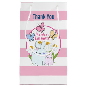 Bunnies, Butterflies en Daisies Baby shower Klein Cadeauzakje