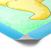 Bunnies Dance, net als niemand die Geel Groen kijk Poster (Hoek)