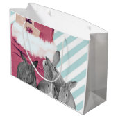 Bunnies die in de Sack van de Kerstman zoeken Groot Cadeauzakje (Achterkant Gekanteld)
