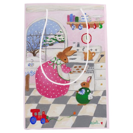 Bunnies die koekjes cadeautas bakken (Voorkant)