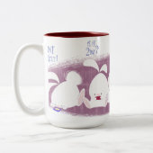 Bunnies die Mok sms'en (roze) (Links)