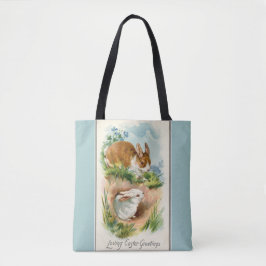 Bunnies die van Pasblauw houden Tote Bag