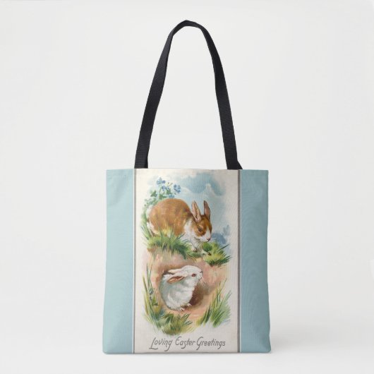  Bunnies die van Pasblauw houden Tote Bag (Voorkant)