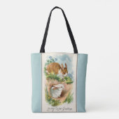  Bunnies die van Pasblauw houden Tote Bag (Achterkant)