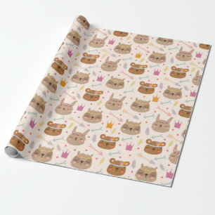 Bunnies en Beren Cadeaupapier