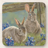 Bunnies en blauwbonnaars bier onderzetter (Voorkant)
