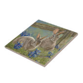 Bunnies en blauwbonnaars tegeltje (Zijkant)