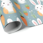 Bunnies en bloemen cadeaupapier (Rol Hoek)