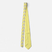 Bunnies en bloemen herhalen patroon stropdas (Achterkant)