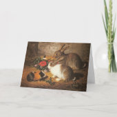 Bunnies en cavia's feestdagen kaart (Voorkant)