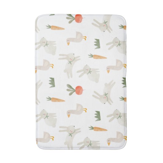 Bunnies en eenden op het Boerderij Pattern Badmat (Voorkant Verticaal)