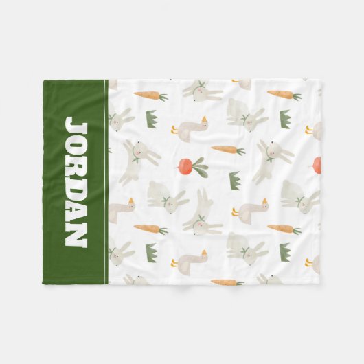 Bunnies en eenden op het Boerderij Pattern Fleece Deken (Voorkant (Horizontaal))