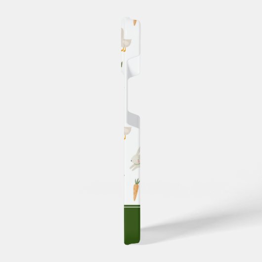 Bunnies en eenden op het Boerderij Pattern iPhone Hoesje (Linkerkant)