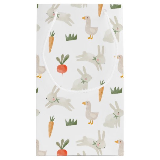 Bunnies en eenden op het Boerderij Pattern Klein Cadeauzakje (Achterkant)