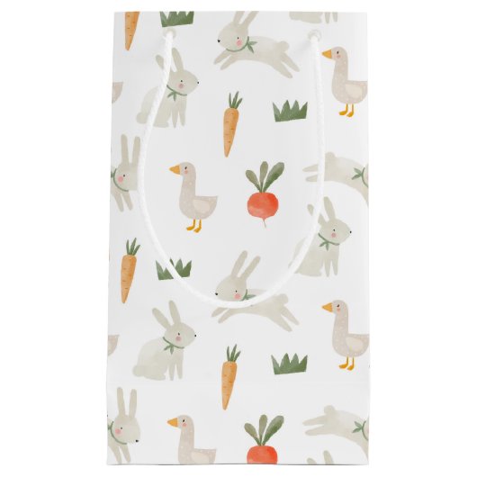 Bunnies en eenden op het Boerderij Pattern Klein Cadeauzakje (Voorkant)