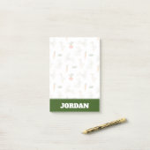 Bunnies en eenden op het Boerderij Pattern Post-it® Notes (Op bureau)