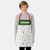 Bunnies en eenden op het Boerderij Pattern Schort (Gedragen)