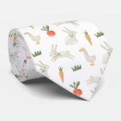 Bunnies en eenden op het Boerderij Pattern Stropdas (Opgerold)